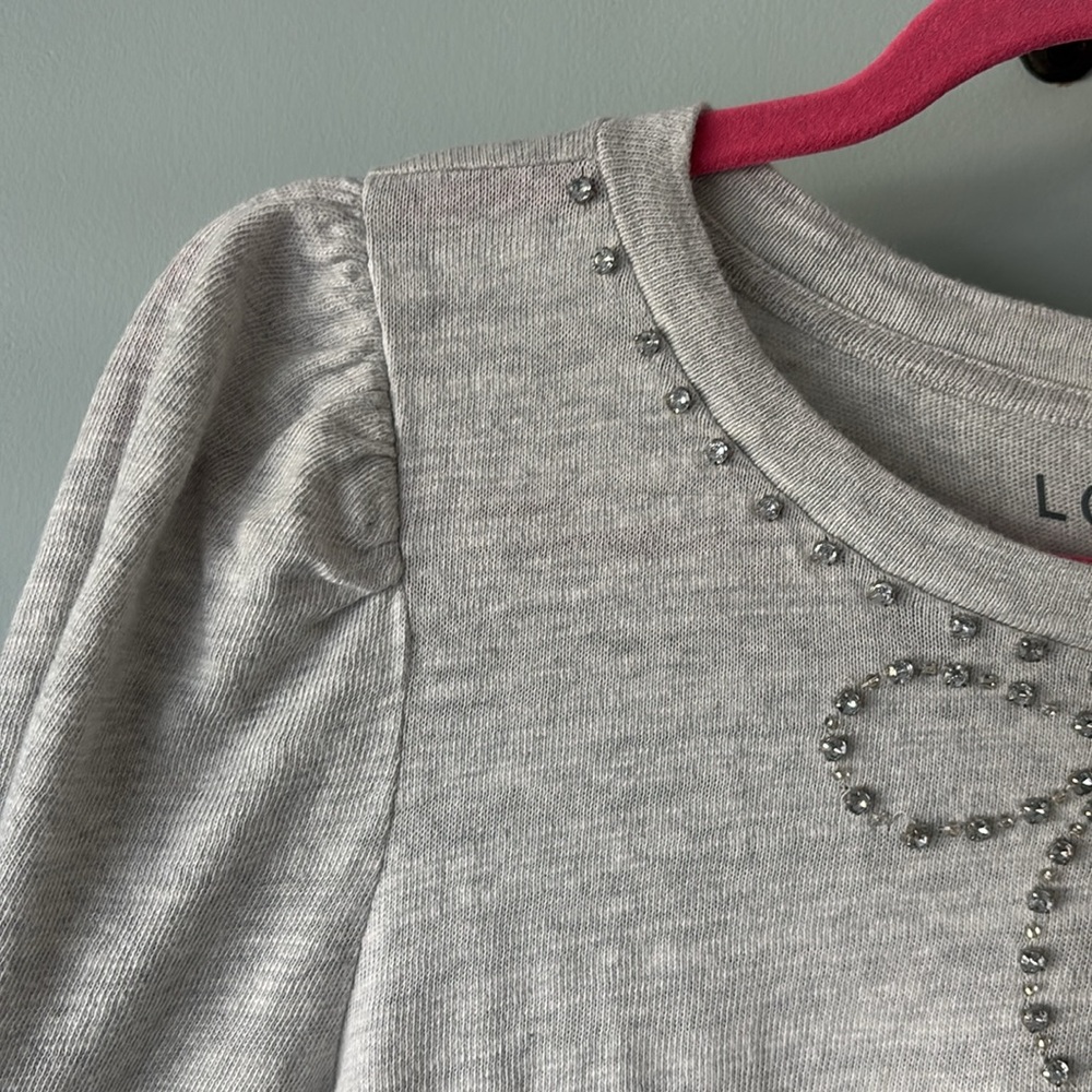 LOFT Rhinestone Bow Sweater Top - Picture 3 of 6